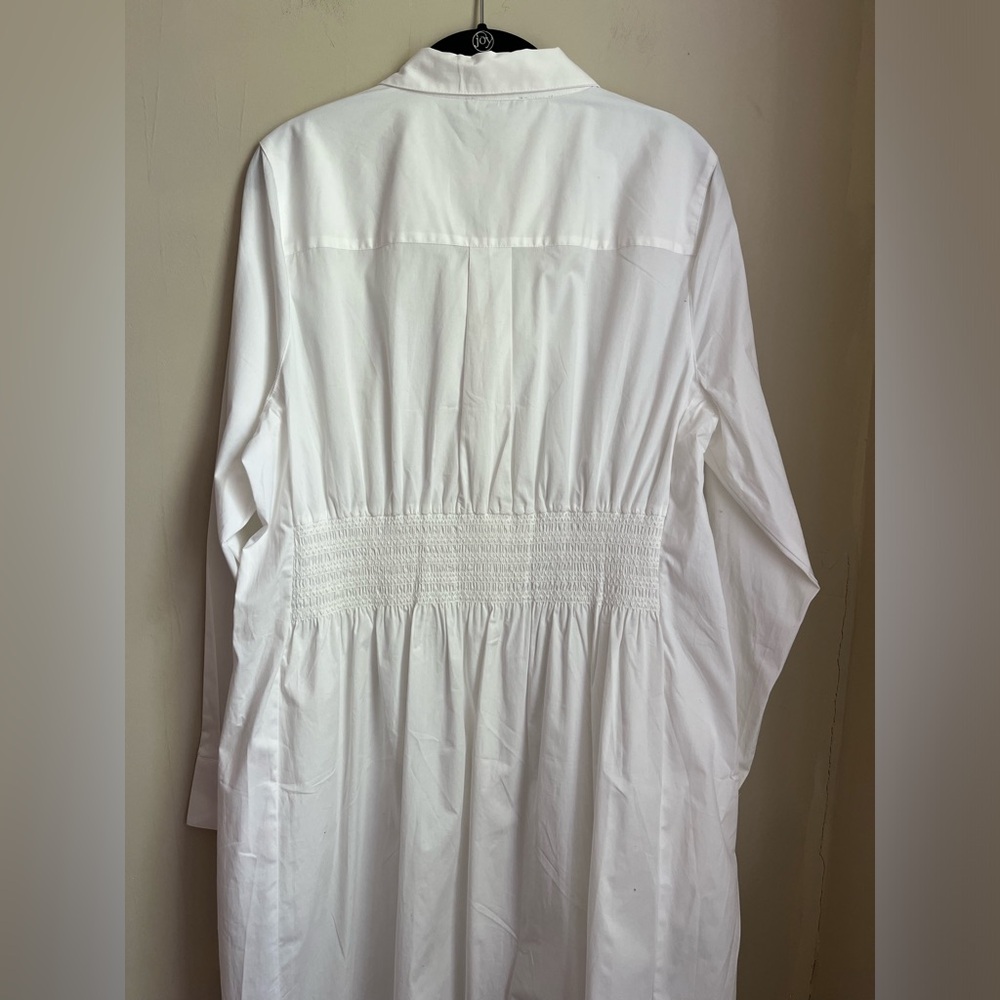 universal standard white cotton midi shirtdress - hamptons shirtdress - Picture 9 of 10